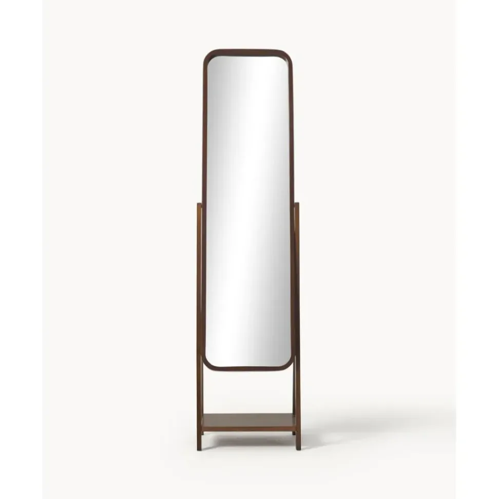 Espejo De Pie Con Estante De Madera Matteo