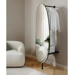 Espejo De Pie Con Estante De Metal Ophelia