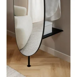 Espejo De Pie Con Estante De Metal Ophelia