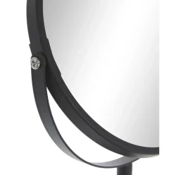Espejo Tocador Redondo De Metal Classic, Con Aumento