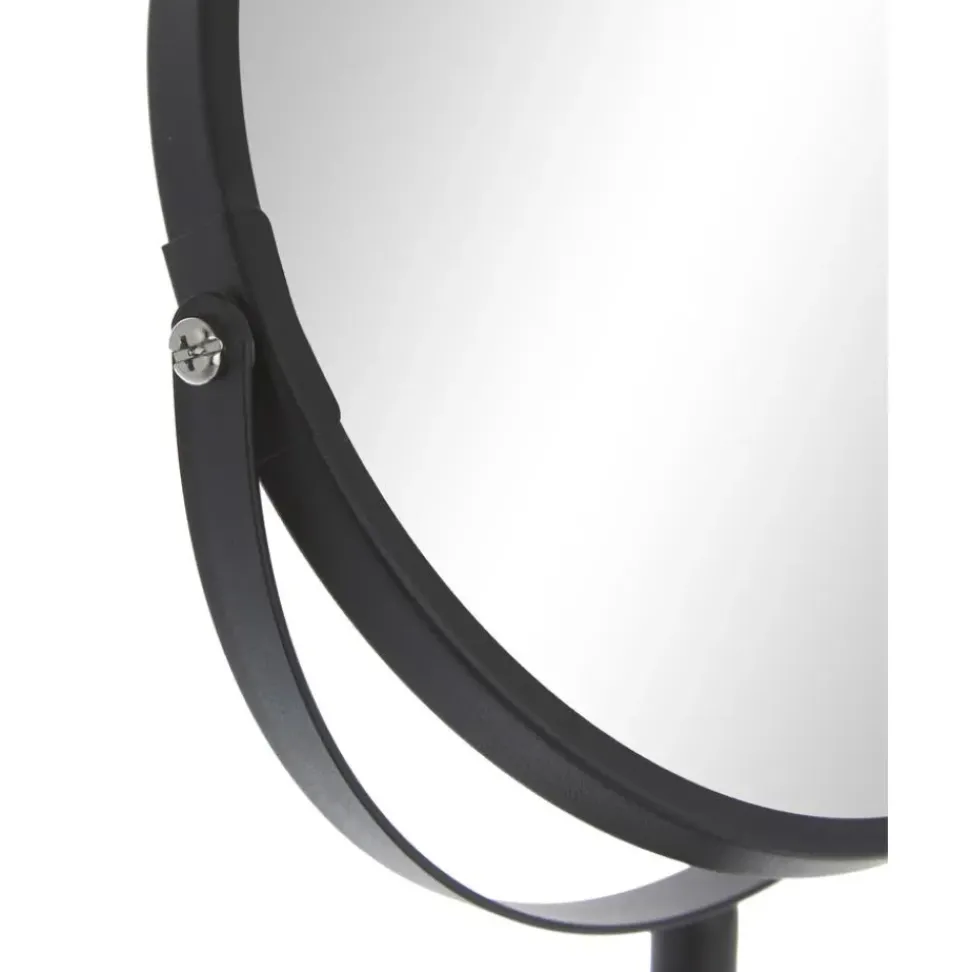 Espejo Tocador Redondo De Metal Classic, Con Aumento