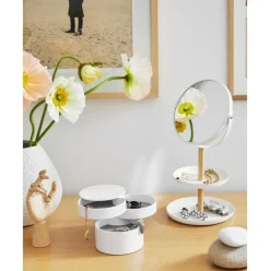 Espejo Tocador Redondo Tosca, Con Aumento