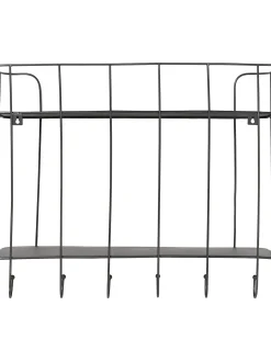 Estante De Pared Con Ganchos De Metal Hebda