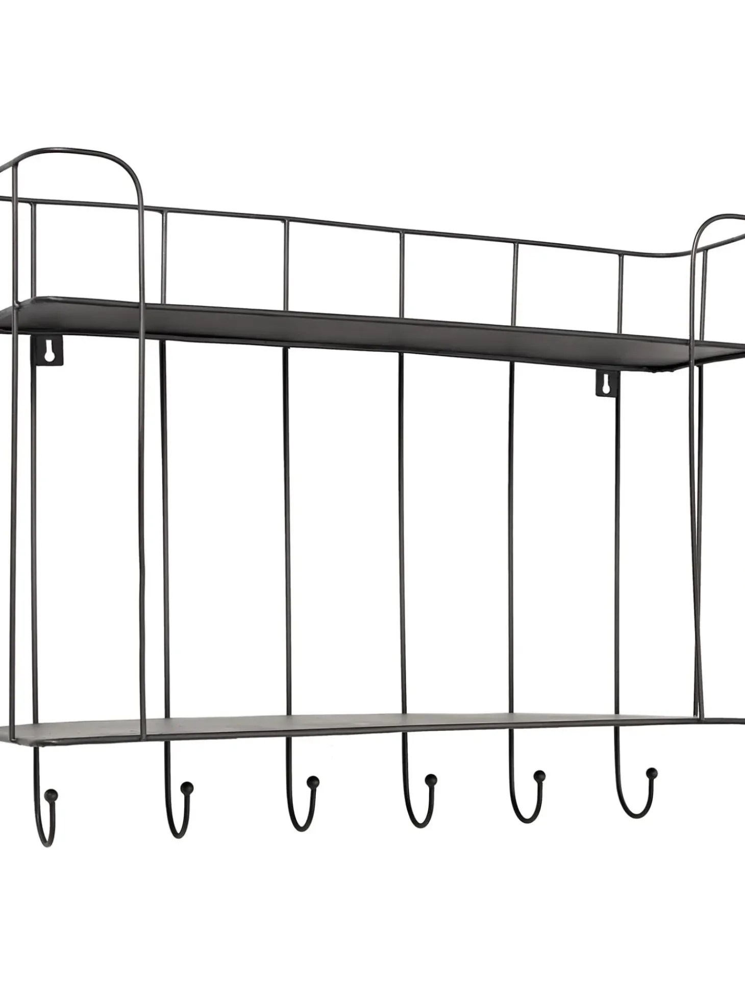 Estante De Pared Con Ganchos De Metal Hebda