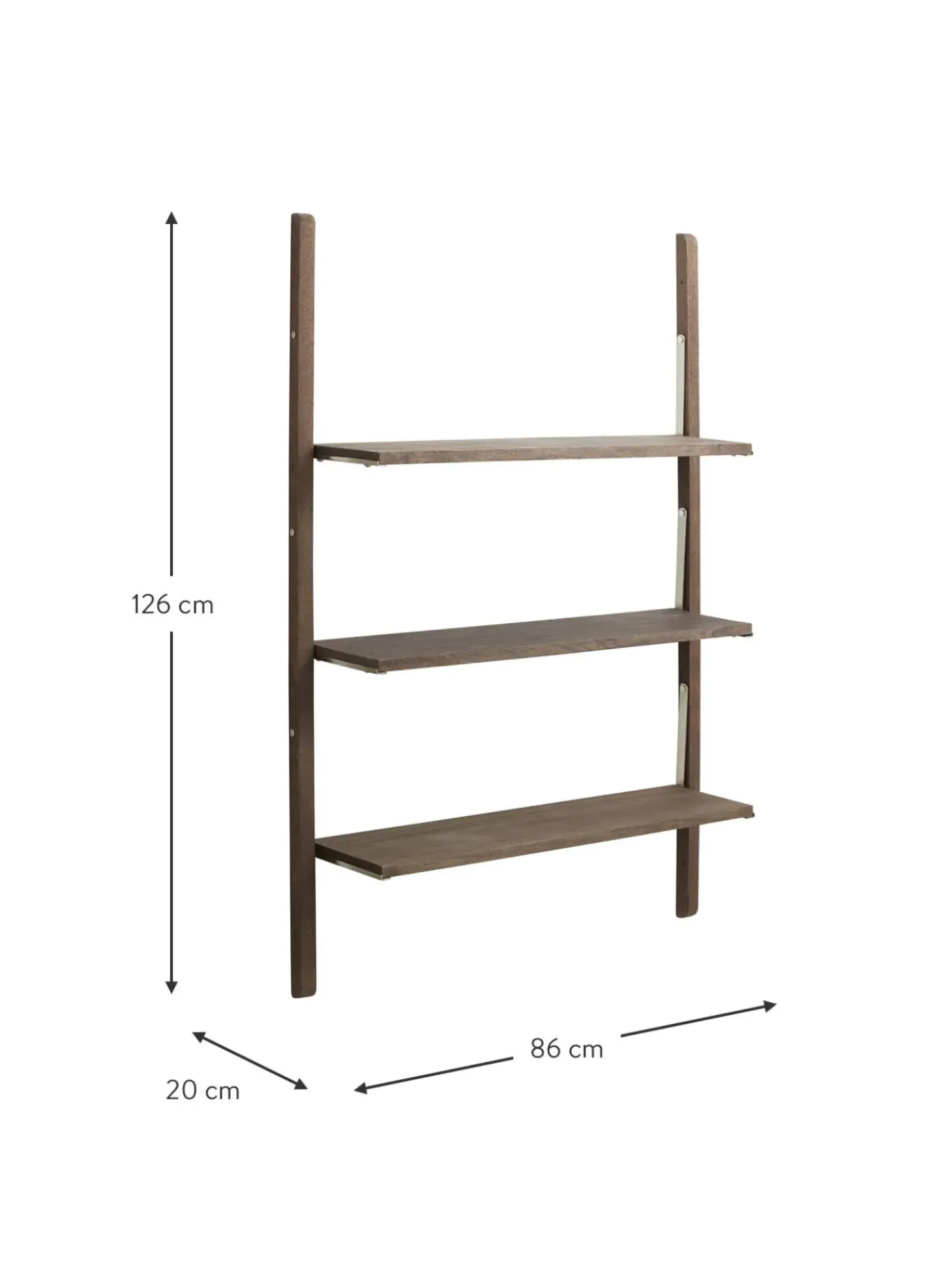 Estante De Pared De Madera De Mango Sinca