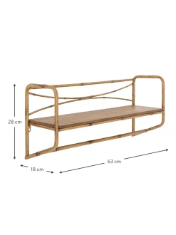 Estante De Pared En Look Bambu Rod