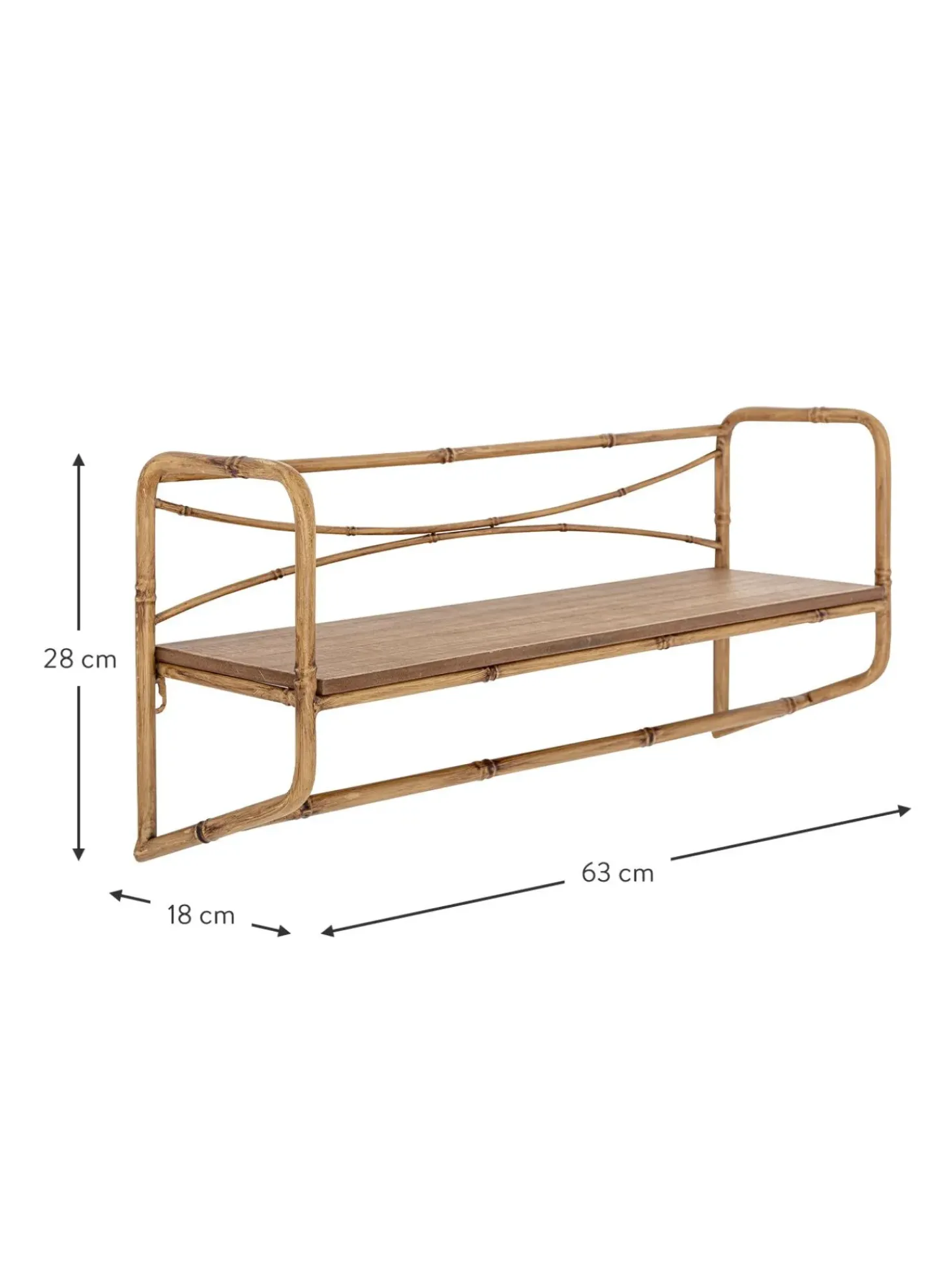 Estante De Pared En Look Bambu Rod