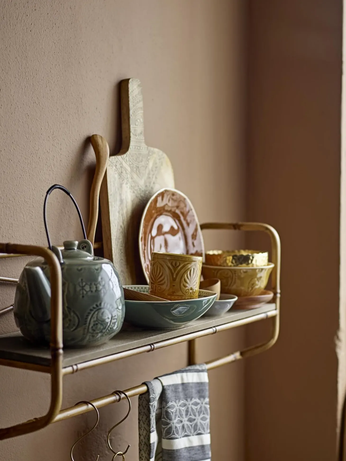 Estante De Pared En Look Bambu Rod