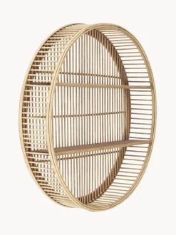 Estante De Pared Redondo De Bambu Bentra
