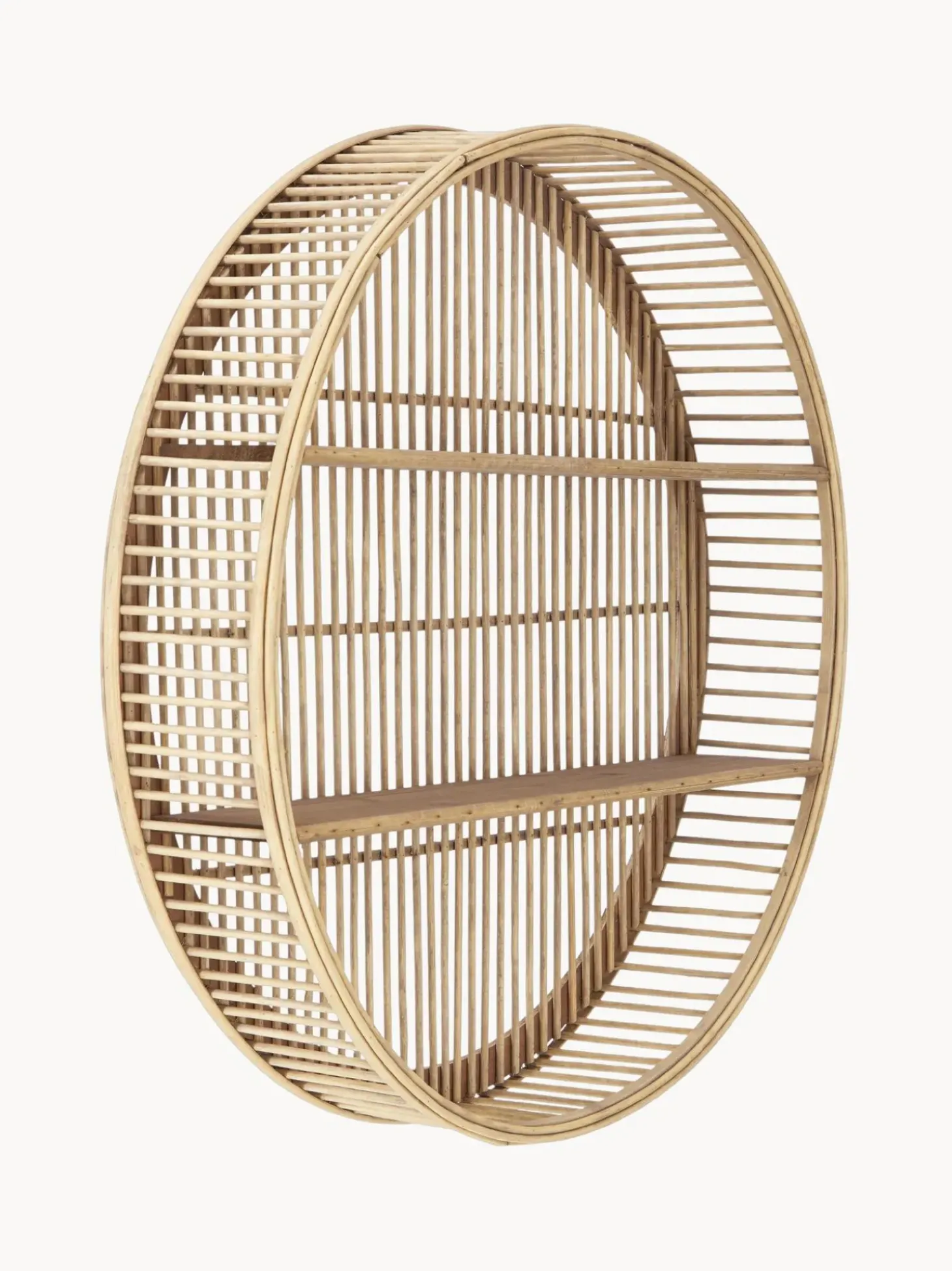 Estante De Pared Redondo De Bambu Bentra