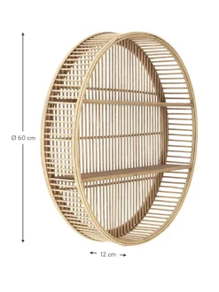 Estante De Pared Redondo De Bambu Bentra