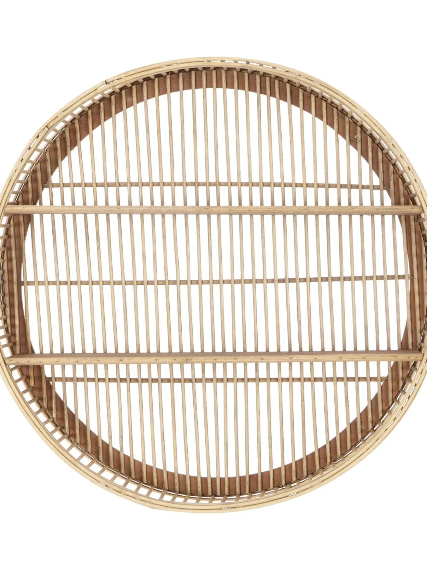 Estante De Pared Redondo De Bambu Bentra