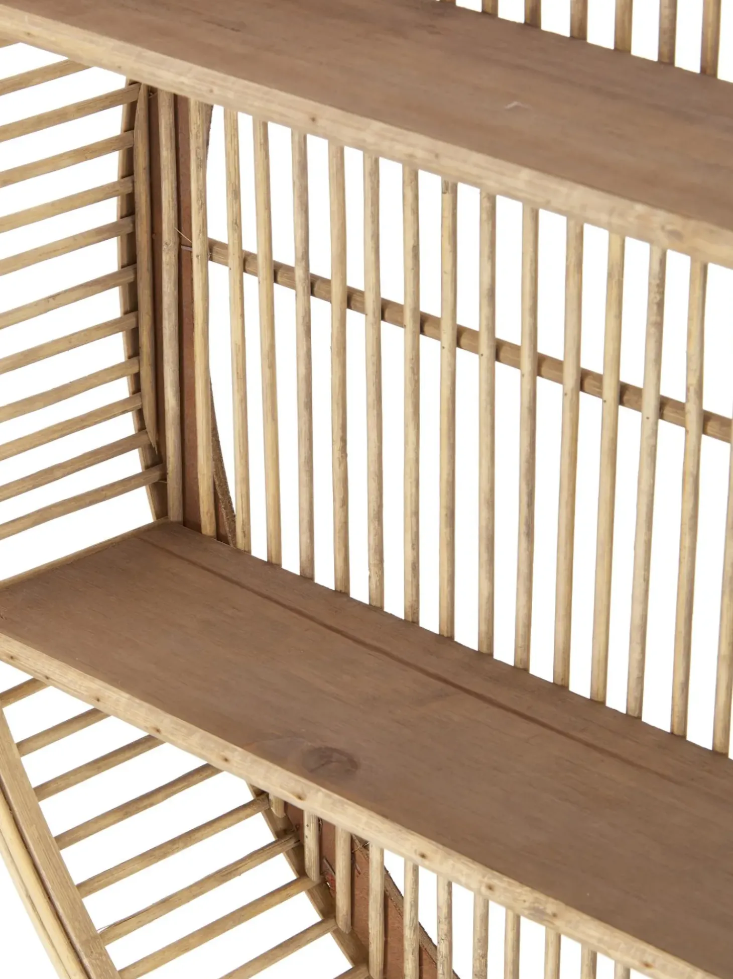 Estante De Pared Redondo De Bambu Bentra