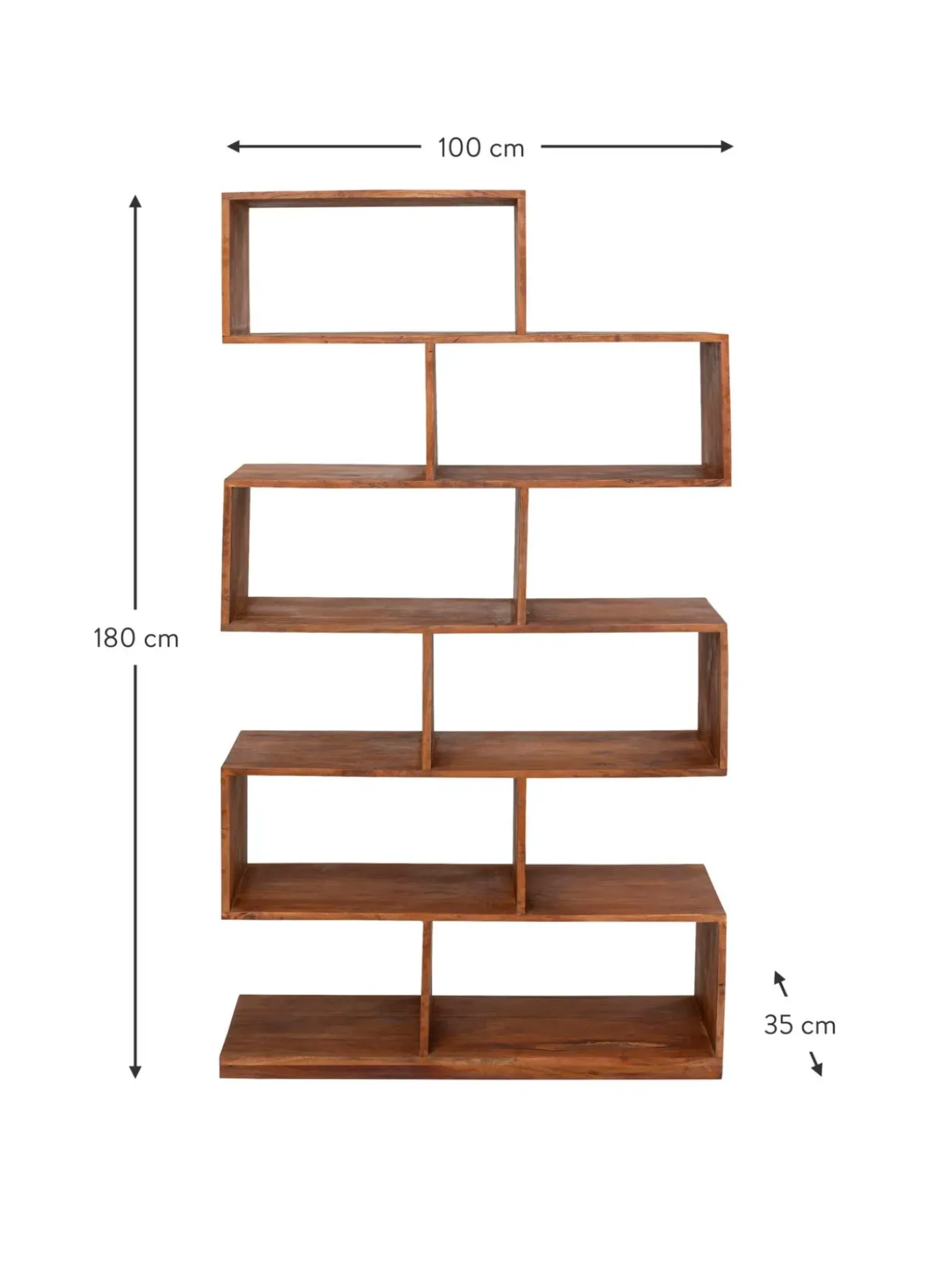 Estanteria De Madera De Acacia Authentico Zick Zack