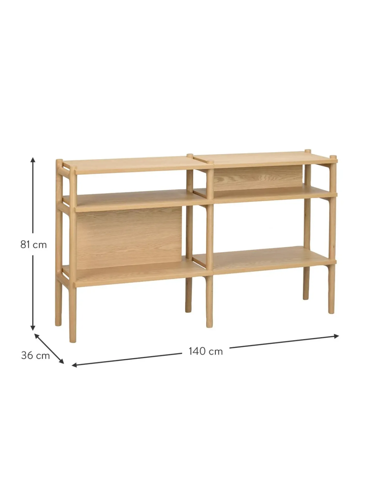 Estanteria De Madera De Roble Holton