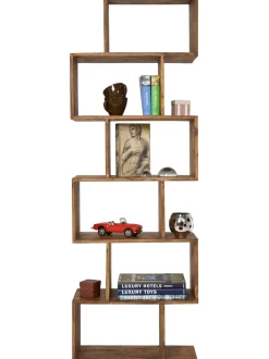 Estanteria De Madera De Sheesham Authentico Zick Zack