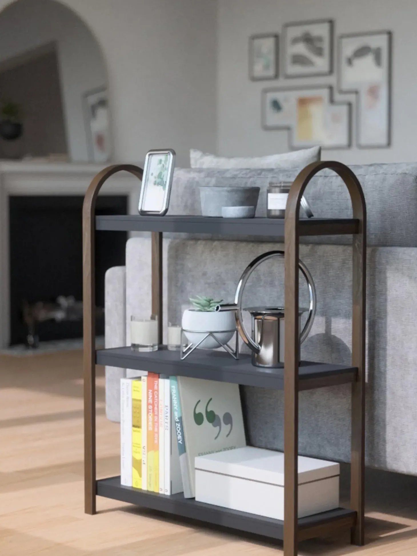 Estanteria De Madera Y Metal Bellwood