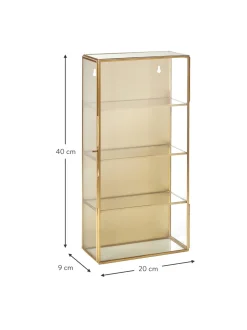 Estanteria De Pared De Metal Y Vidrio Ada