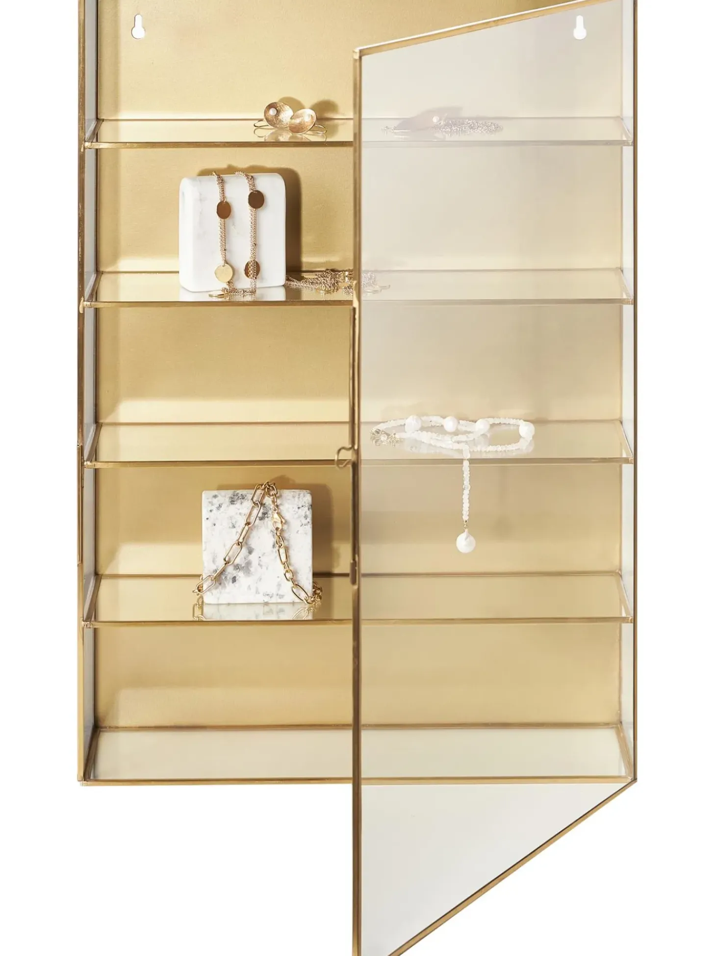 Estanteria De Pared De Metal Y Vidrio Ada