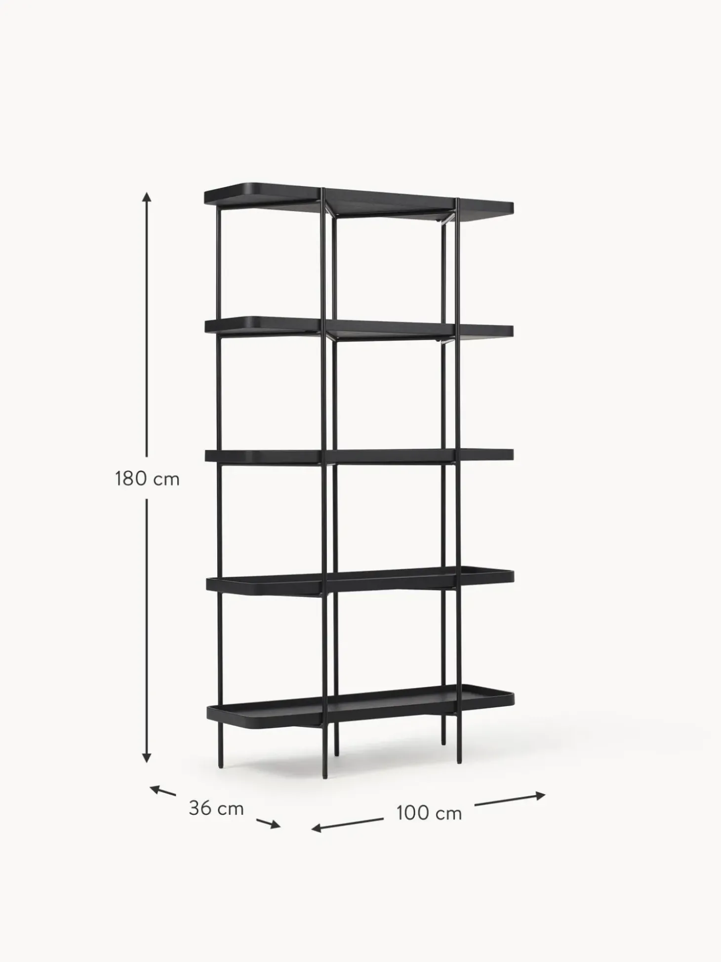 Estanteria Grande De Madera Y Metal Renee