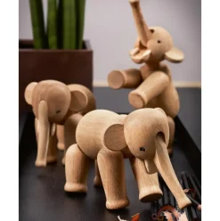 Figura Decorativa De Maderade Roble De Diseno Elefant