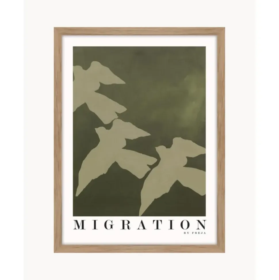 Impresion Digital Enmarcada Migration