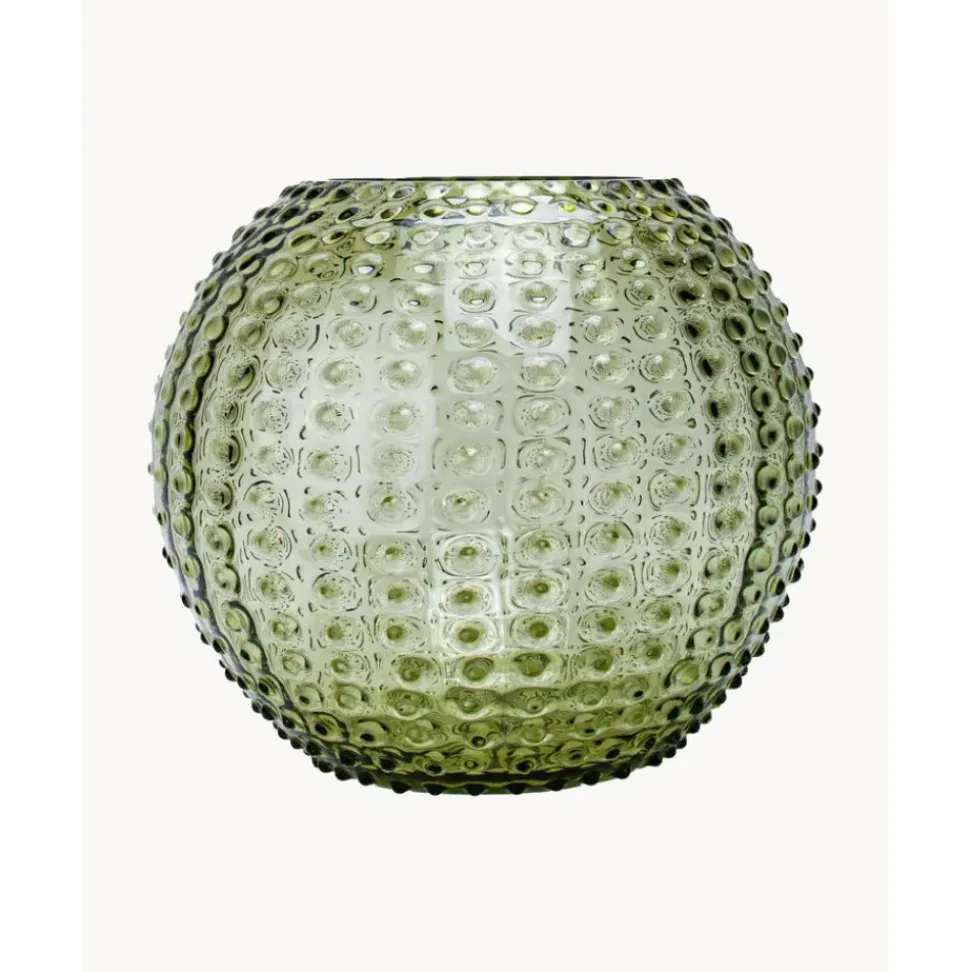 Jarron Artesanal Con Relieves Hobnail