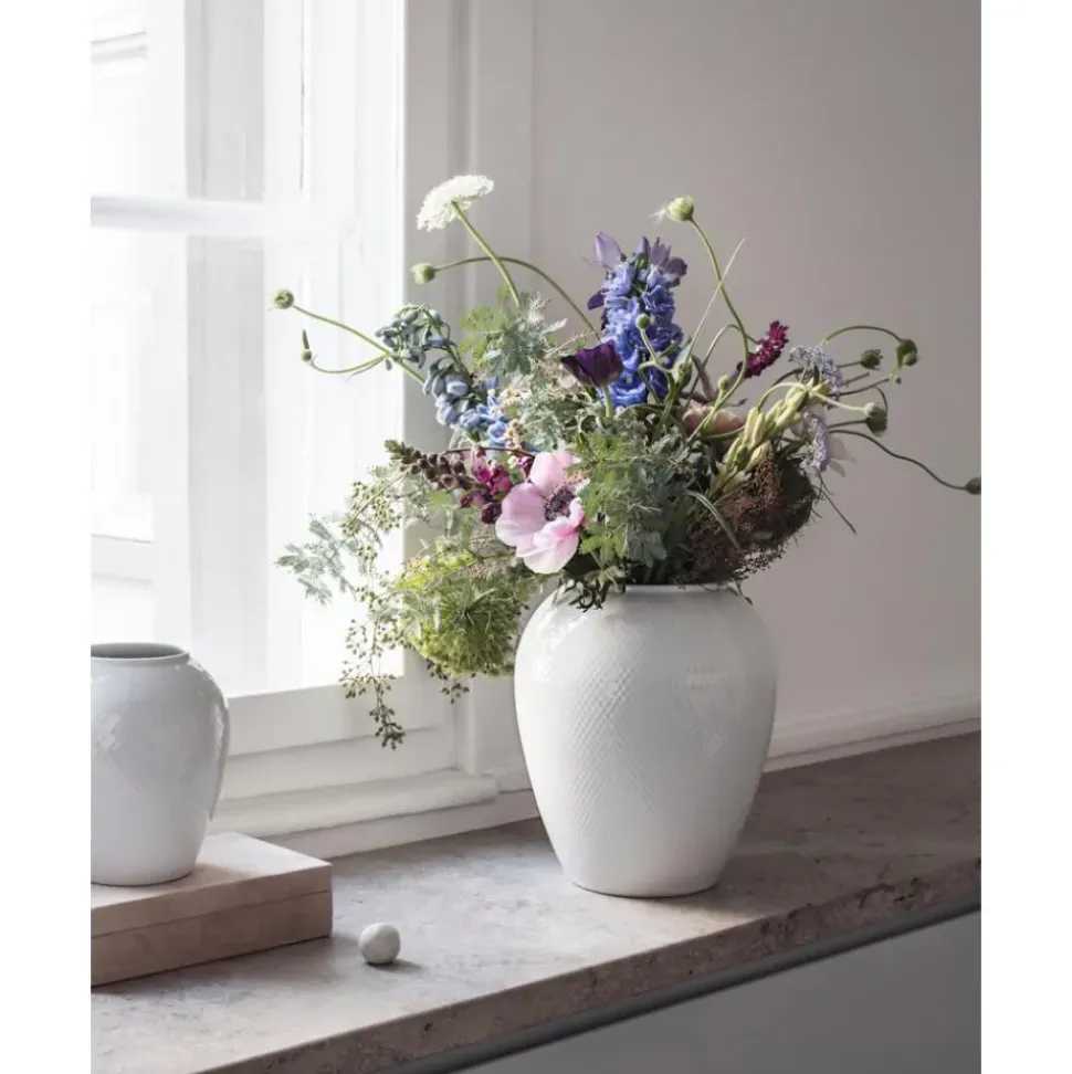 Jarron Artesanal De Porcelana Rhombe, 25 Cm