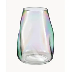 Jarron Artesanal De Vidrio Iridiscente Rainbow