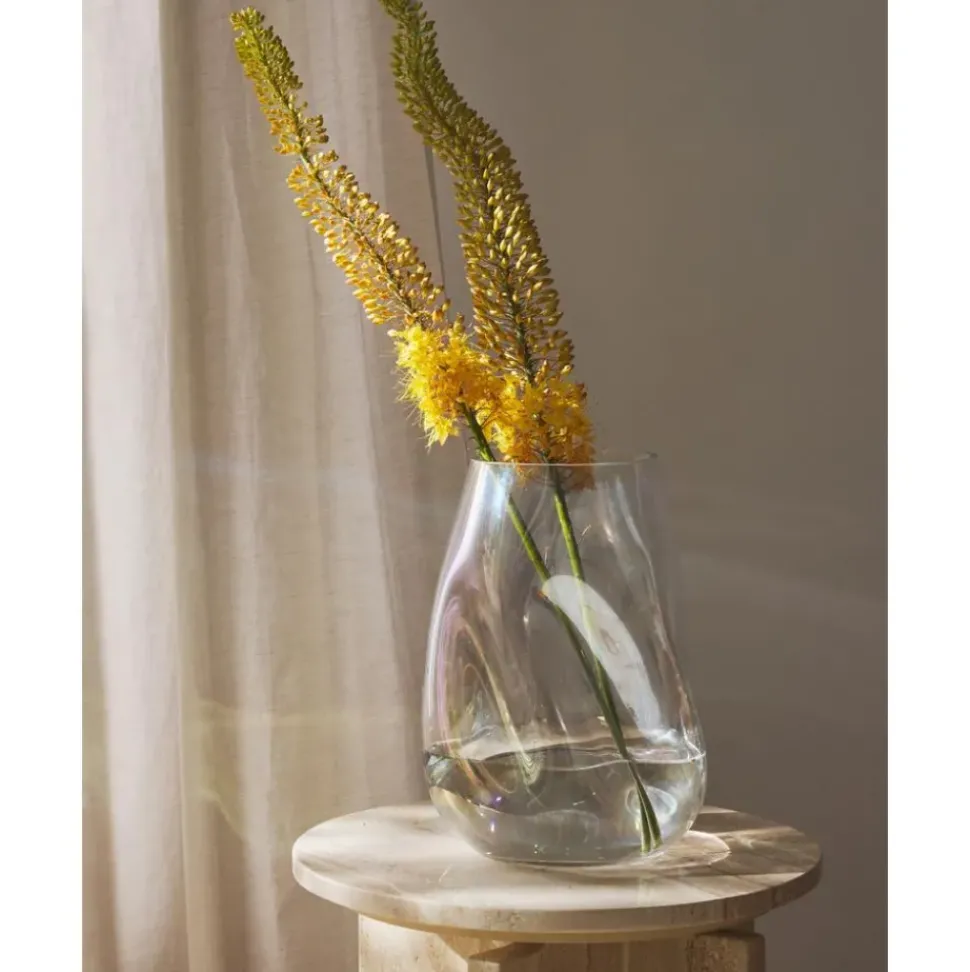 Jarron Artesanal De Vidrio Iridiscente Rainbow