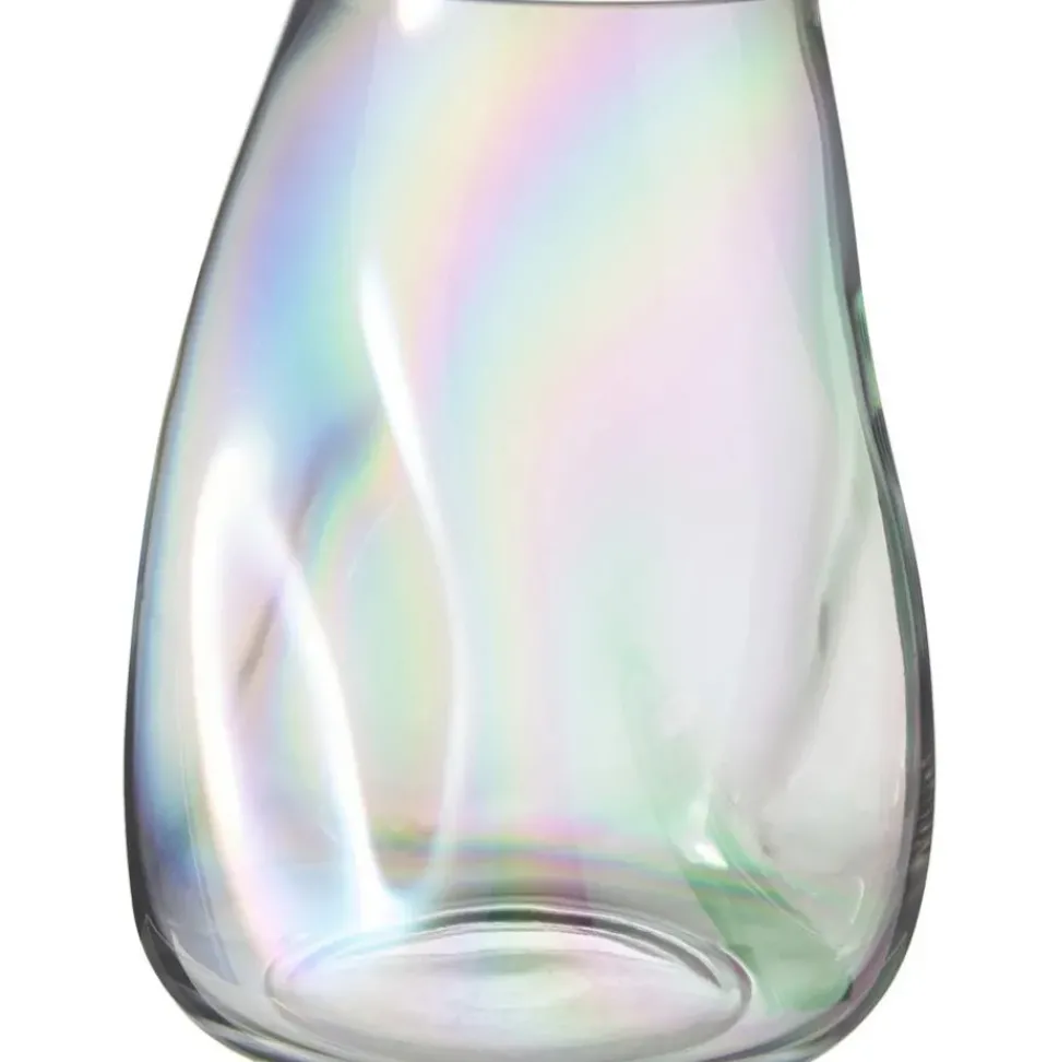 Jarron Artesanal De Vidrio Iridiscente Rainbow