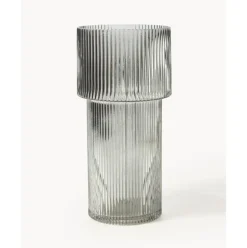 Jarron De Vidrio Acanalado Lija