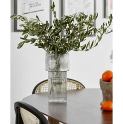 Jarron De Vidrio Acanalado Lija