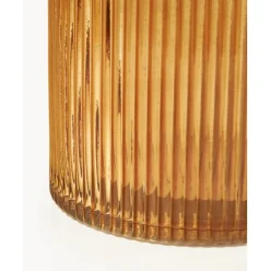 Jarron De Vidrio Acanalado Lija