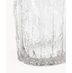 Jarron De Vidrio Con Relieves Elli