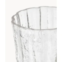 Jarron De Vidrio Con Relieves Elli