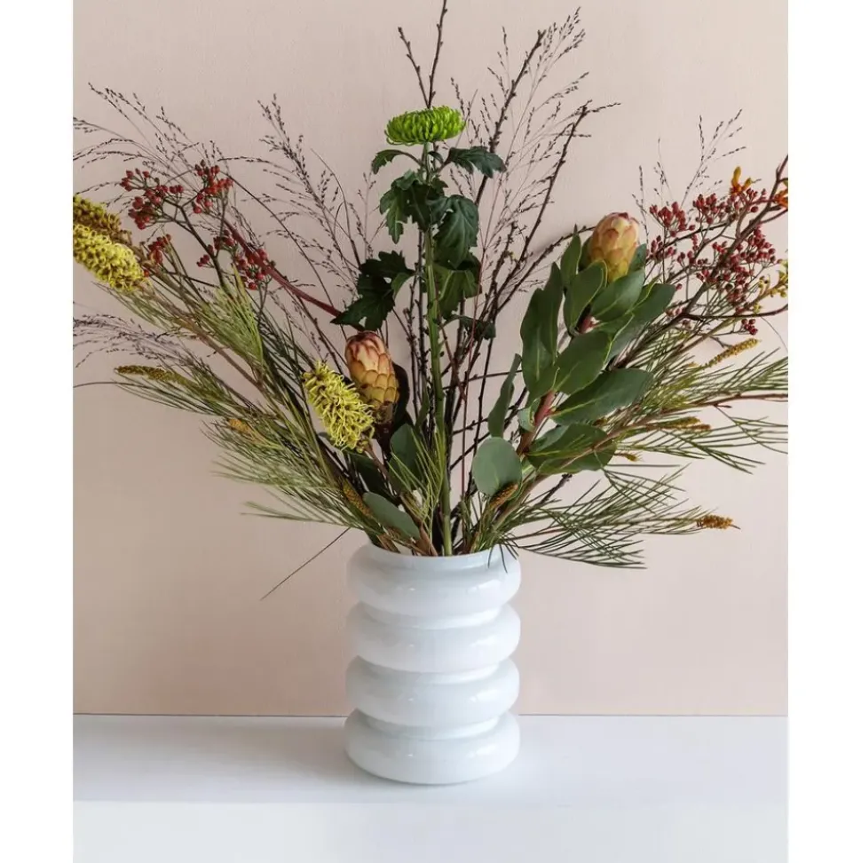 Jarron De Vidrio Reciclado De Diseno Bulb