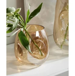 Jarron De Vidrio Soplado Artesanalmente Luster