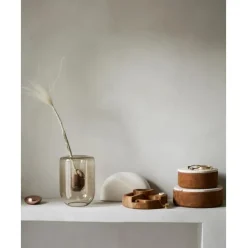 Jarron De Vidrio Soplado Artesanalmente Opal, 20 Cm