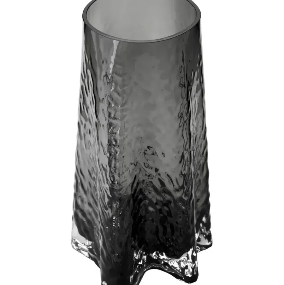 Jarron De Vidrio Soplado Artesanalmente Con Relieves Gry