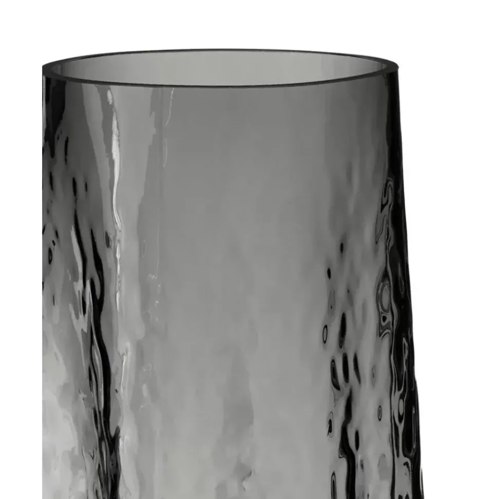 Jarron De Vidrio Soplado Artesanalmente Con Relieves Gry