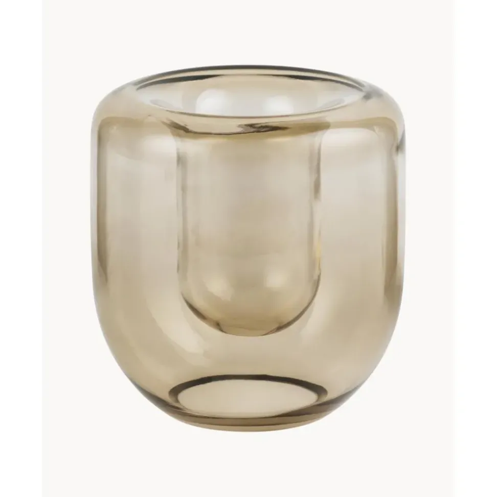 Jarron De Vidrio Soplado Artesanalmente Opal, 16 Cm