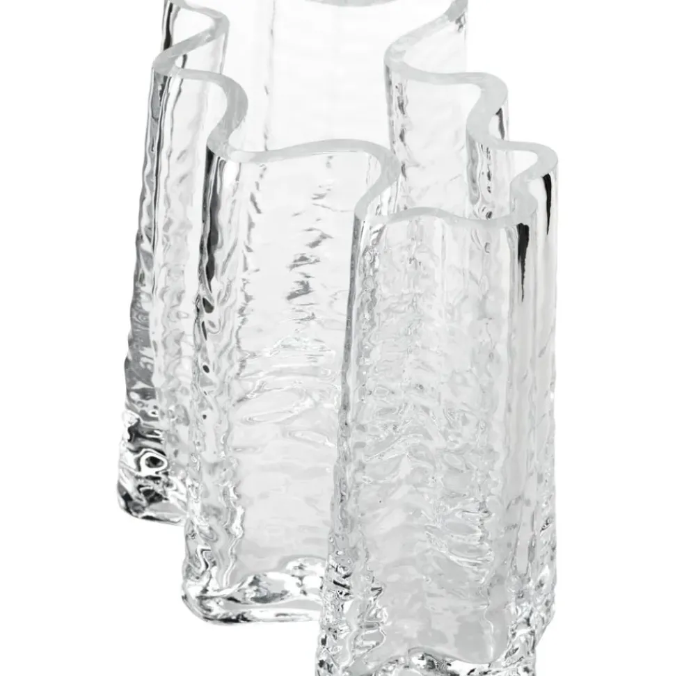 Jarron De Vidrio Soplado Artesanalmente Con Relieves Gry