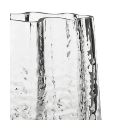 Jarron De Vidrio Soplado Artesanalmente Con Relieves Gry