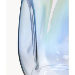 Jarron Grande De Vidrio Iridiscente Soplado Artesanalmente Rainbow