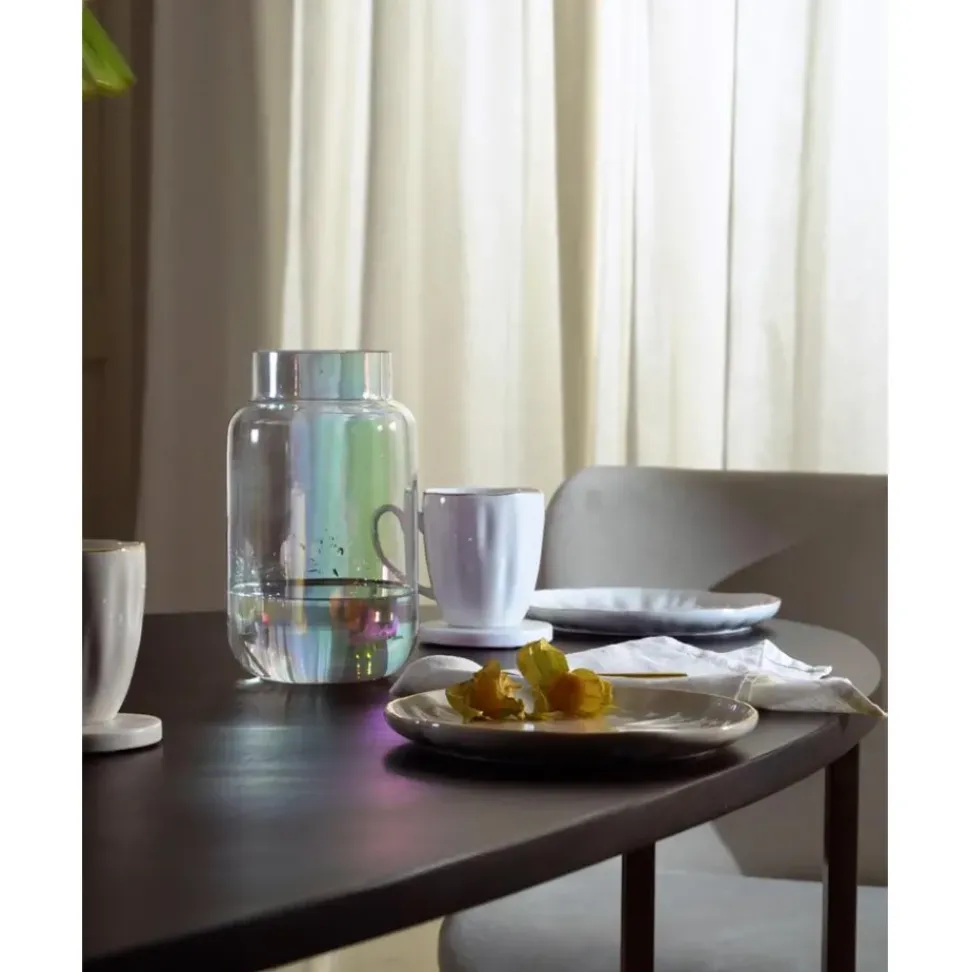 Jarron Grande De Vidrio Iridiscente Lasse