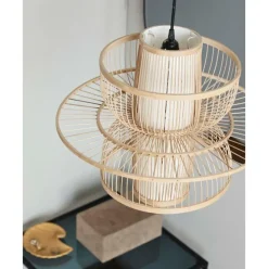 Lampara De Techo Artesanal De Bambu Sigyn