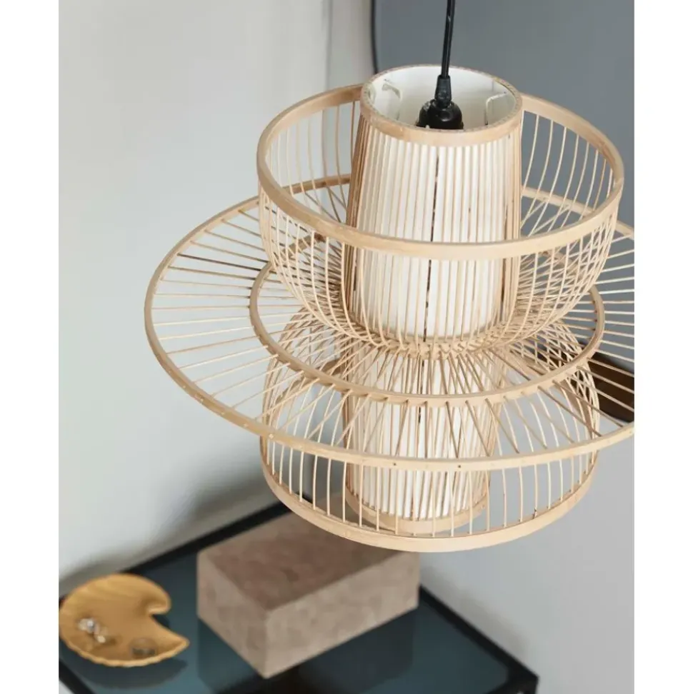 Lampara De Techo Artesanal De Bambu Sigyn