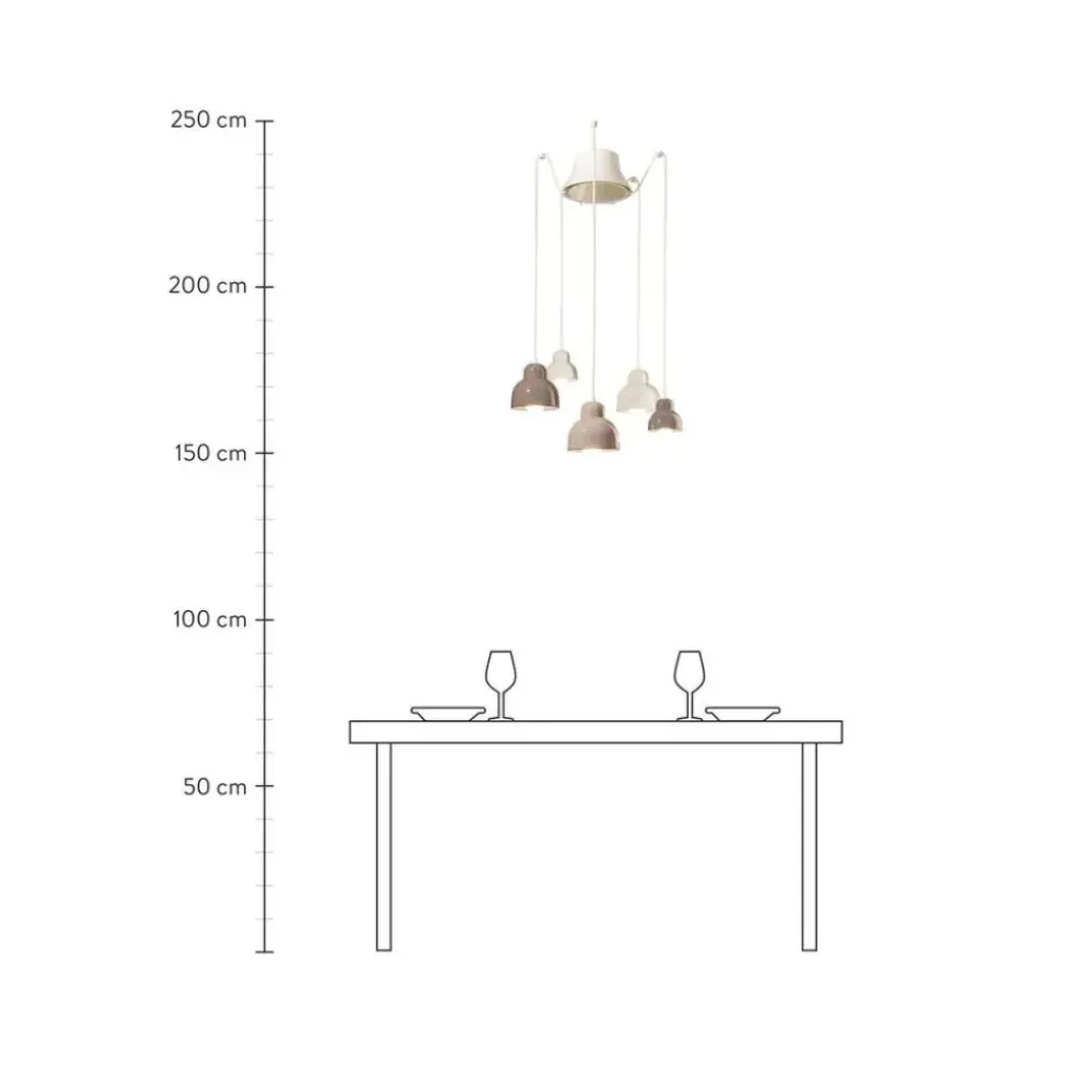 Lampara De Techo Cluster De Diseno Berimbau