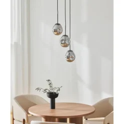 Lampara De Techo Cluster De Vidrio Espejado Amora